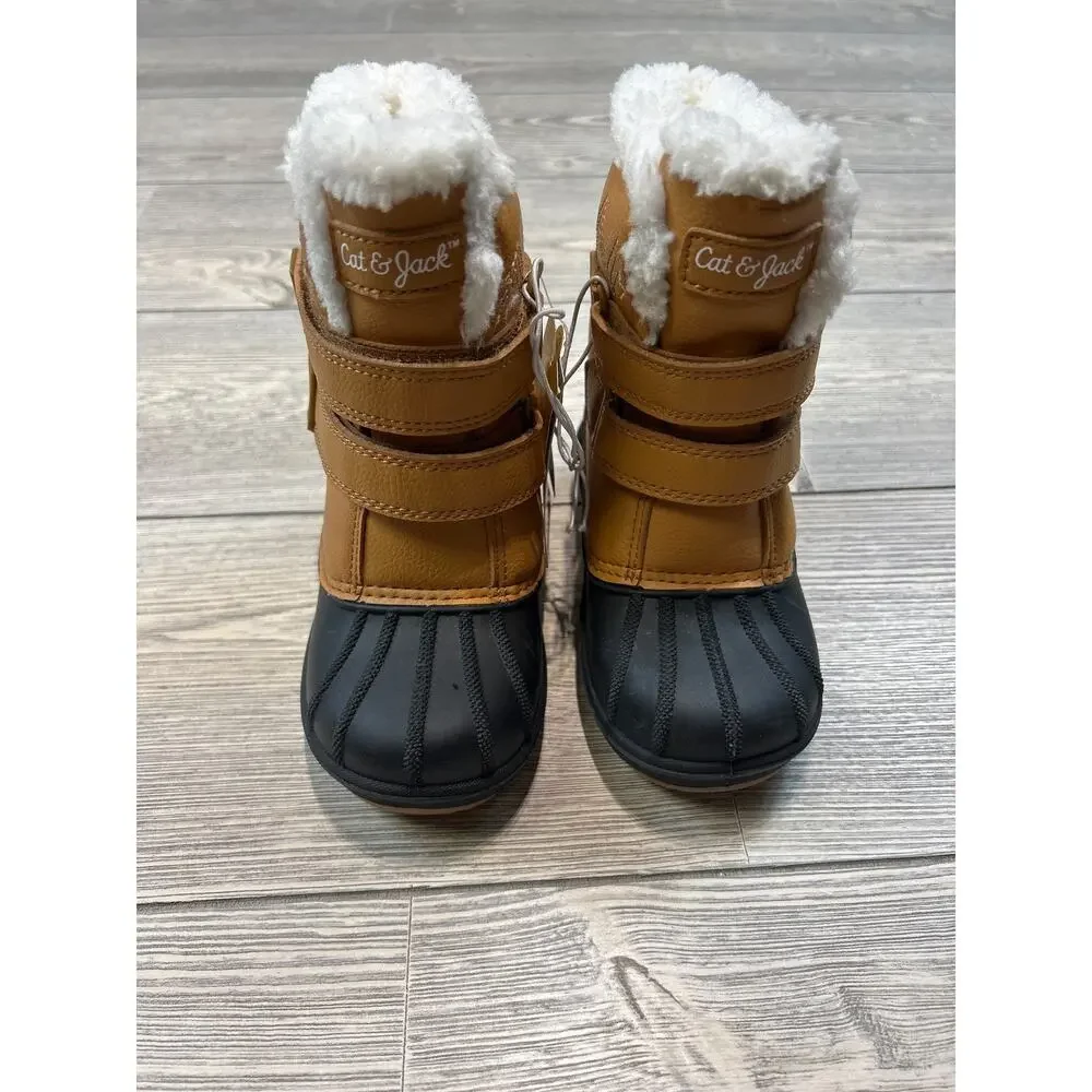 Cat & Jack Toddler Denver Winter Boots Cognac 10 NWT